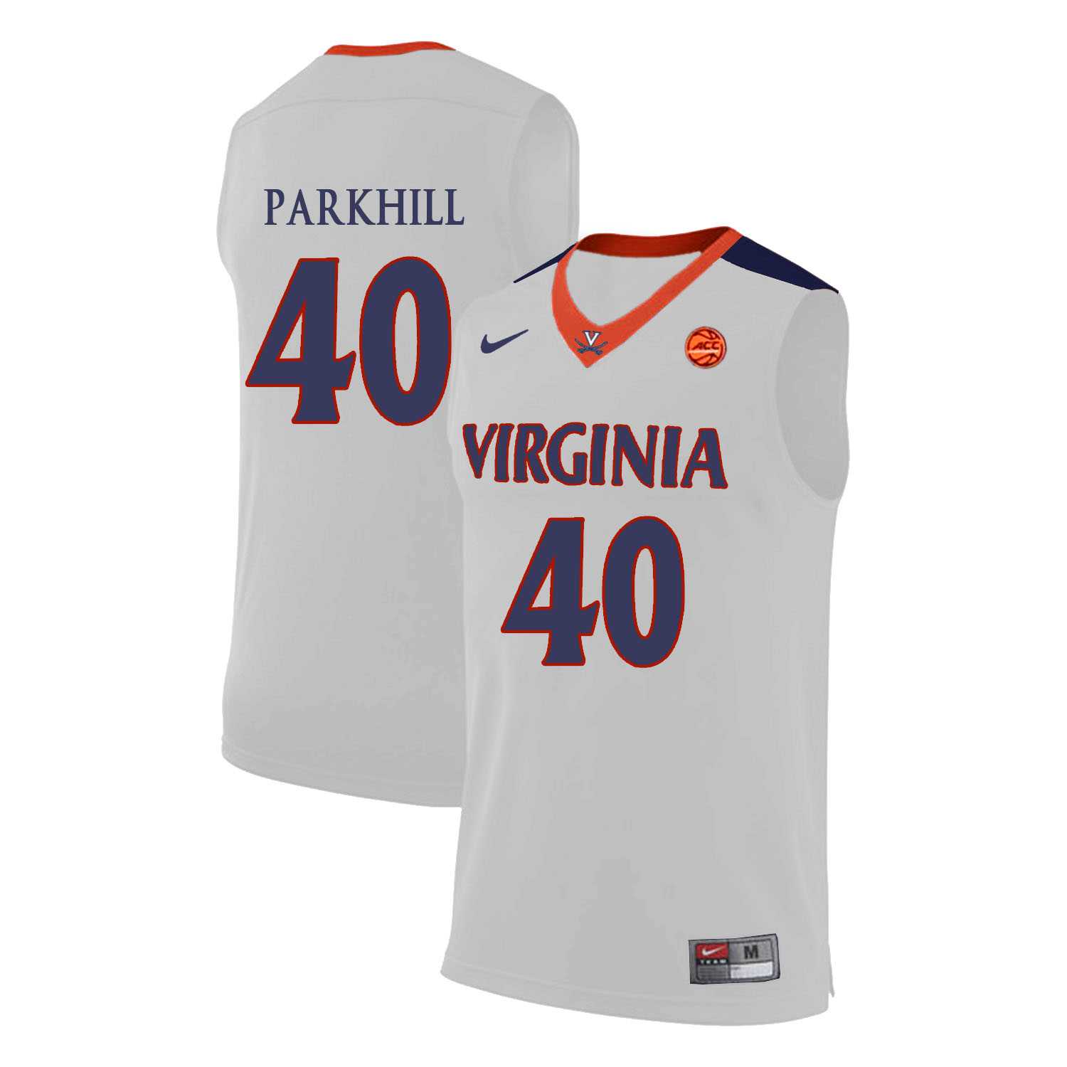Virginia Cavaliers #40 Barry Parkhill White College Basketball Jersey